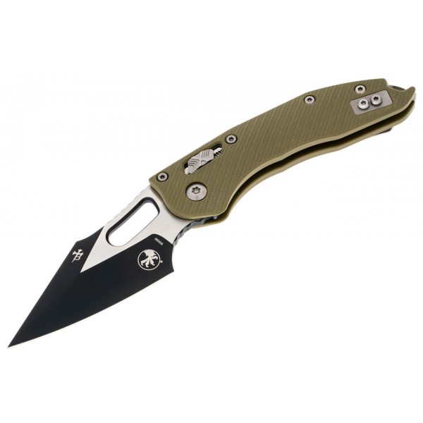 Ніж Microtech Stitch S/E Ram-Lock, fluted, чорний клинок, руків'я G10 G10 OD green - 169RL-1FLGTOD