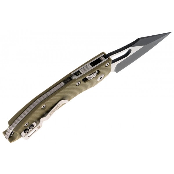 Ніж Microtech Stitch S/E Ram-Lock, fluted, чорний клинок, руків'я G10 G10 OD green - 169RL-1FLGTOD Ніж Microtech Stitch S/E Ram-Lock, fluted, чорний клинок, руків'я G10 G10 OD green - 169RL-1FLGTOD