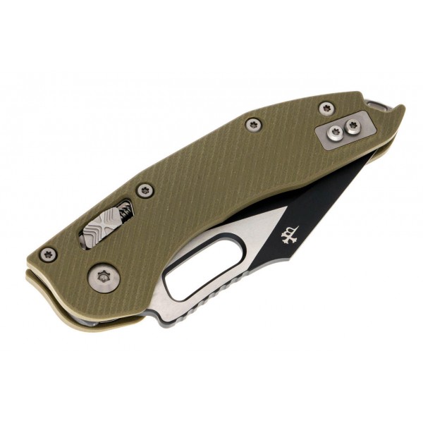Ніж Microtech Stitch S/E Ram-Lock, fluted, чорний клинок, руків'я G10 G10 OD green - 169RL-1FLGTOD Ніж Microtech Stitch S/E Ram-Lock, fluted, чорний клинок, руків'я G10 G10 OD green - 169RL-1FLGTOD