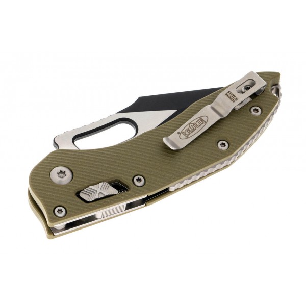 Ніж Microtech Stitch S/E Ram-Lock, fluted, чорний клинок, руків'я G10 G10 OD green - 169RL-1FLGTOD Ніж Microtech Stitch S/E Ram-Lock, fluted, чорний клинок, руків'я G10 G10 OD green - 169RL-1FLGTOD