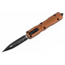 Ніж Microtech Dirac D/E OTF, чорний клинок,  руків'я tan