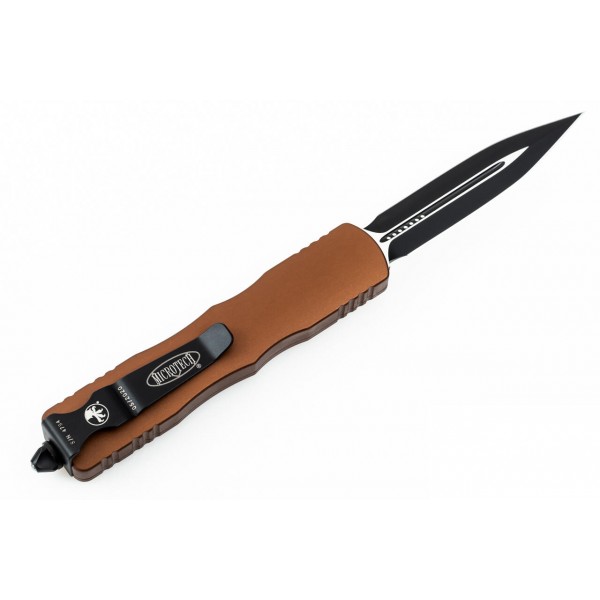 Ніж Microtech Dirac D/E OTF, чорний клинок, руків'я tan - 225-1TA Ніж Microtech Dirac D/E OTF, чорний клинок, руків'я tan - 225-1TA