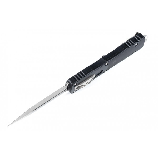Ніж Microtech Dirac Delta D/E OTF, stonewash клинок, чорне руків'я - 227-10 Ніж Microtech Dirac Delta D/E OTF, stonewash клинок, чорне руків'я - 227-10