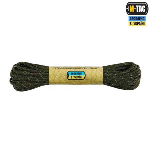 M-Tac паракорд 550 type III 15m OD Green Reflective - 10250199 M-Tac паракорд 550 type III 15m OD Green Reflective - 10250199