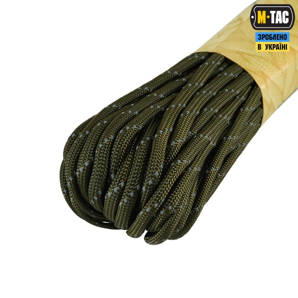 M-Tac паракорд 550 type III 15m OD Green Reflective - 10250199 M-Tac паракорд 550 type III 15m OD Green Reflective - 10250199