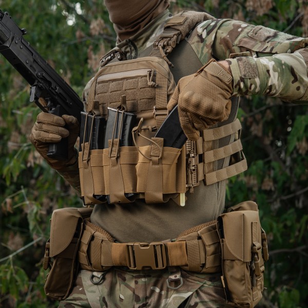 M-Tac передняя панель для плитоноски Cuirass QRS на три магазина Coyote - 10259005 M-Tac передняя панель для плитоноски Cuirass QRS на три магазина Coyote - 10259005