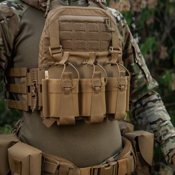 M-Tac передняя панель для плитоноски Cuirass QRS на три магазина Coyote - 10259005 M-Tac передняя панель для плитоноски Cuirass QRS на три магазина Coyote - 10259005