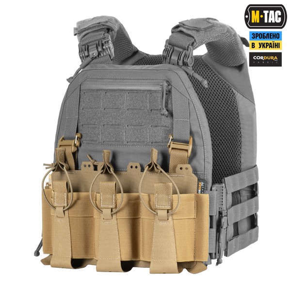 M-Tac передняя панель для плитоноски Cuirass QRS на три магазина Coyote - 10259005 M-Tac передняя панель для плитоноски Cuirass QRS на три магазина Coyote - 10259005