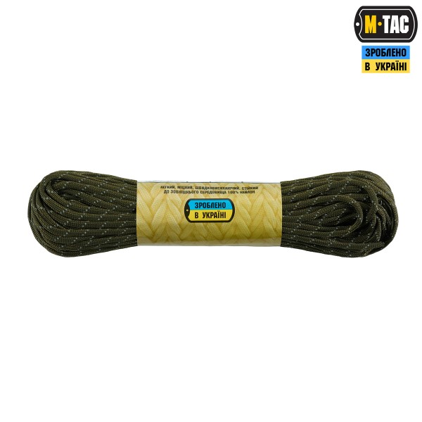 M-Tac паракорд 550 type III 30m OD Green Reflective - 10260199