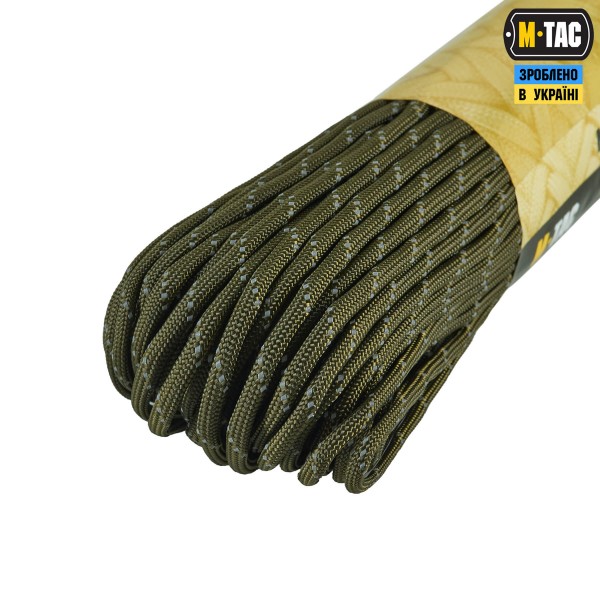 M-Tac паракорд 550 type III 30m OD Green Reflective - 10260199