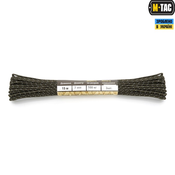 M-Tac паракорд Minicord Reflective OD Green 15м - 10271143