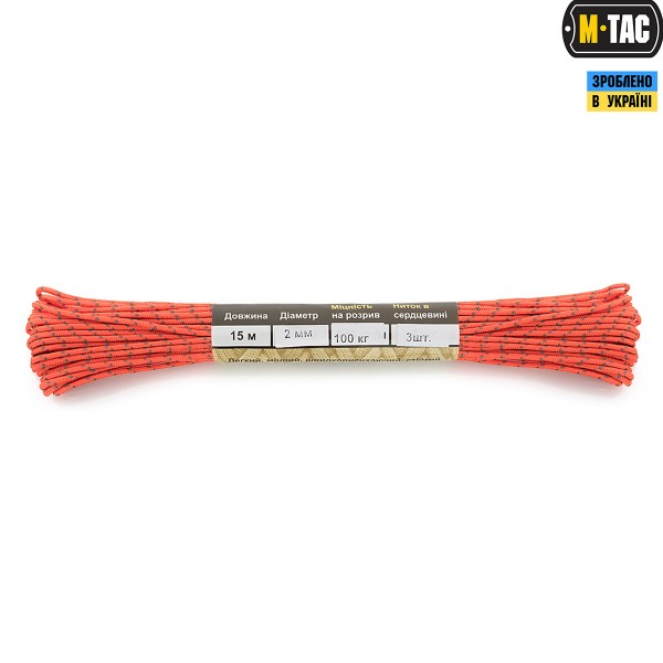 M-Tac паракорд Minicord Reflective Safety Orange 15м - 10271146 M-Tac паракорд Minicord Reflective Safety Orange 15м - 10271146