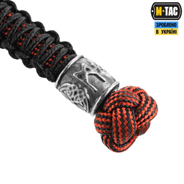 M-Tac темляк Scandinavian Mannaz Silver Black&Red - 10278211 M-Tac темляк Scandinavian Mannaz Silver Black&Red - 10278211