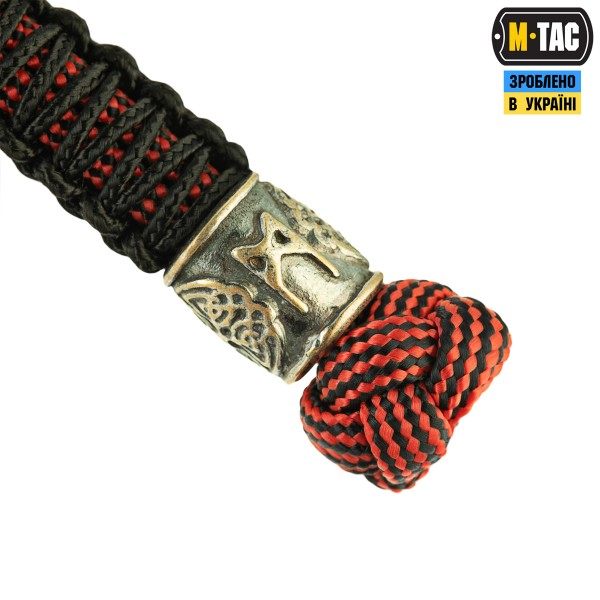 M-Tac темляк Scandinavian Mannaz Silver Black&Red - 10278269 M-Tac темляк Scandinavian Mannaz Silver Black&Red - 10278269