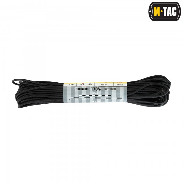 M-Tac паракорд Shock-Cord 3mm 15m Black - 10280002 M-Tac паракорд Shock-Cord 3mm 15m Black - 10280002
