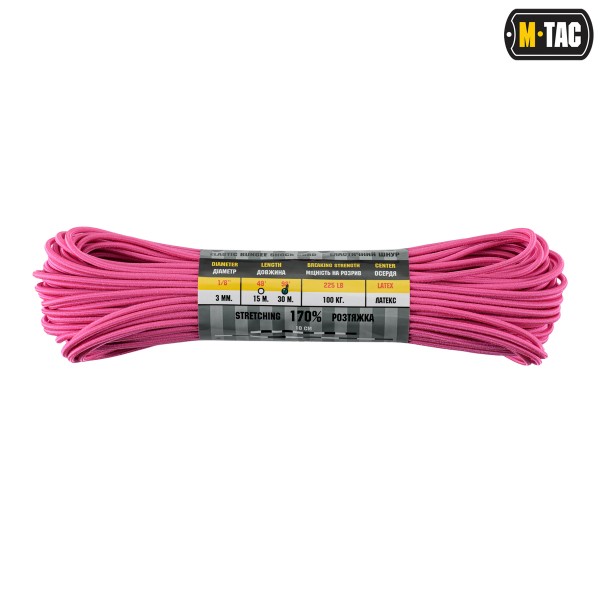 M-Tac паракорд Shock-Cord 3 mm Neon Pink 30м - 10281171 M-Tac паракорд Shock-Cord 3 mm Neon Pink 30м - 10281171