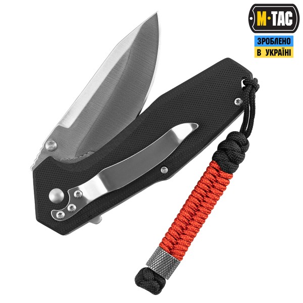 M-Tac темляк Fish&Cylindre Steel Black&Red - 10284069 M-Tac темляк Fish&Cylindre Steel Black&Red - 10284069