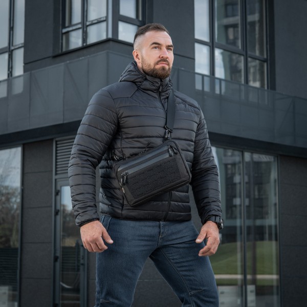 M-Tac сумка Admin Bag Medium Elite с липучкой Hex Black - 10415002