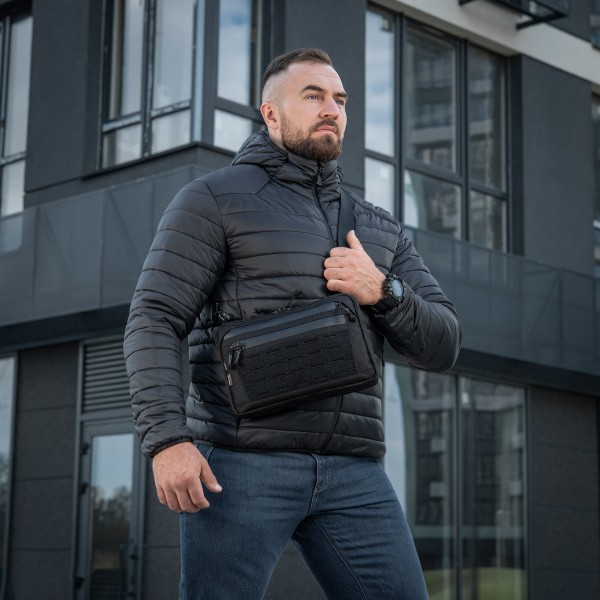 M-Tac сумка Admin Bag Medium Elite с липучкой Hex Black - 10415002