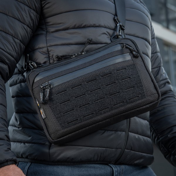 M-Tac сумка Admin Bag Medium Elite с липучкой Hex Black - 10415002