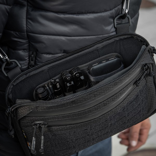 M-Tac сумка Admin Bag Medium Elite с липучкой Hex Black - 10415002
