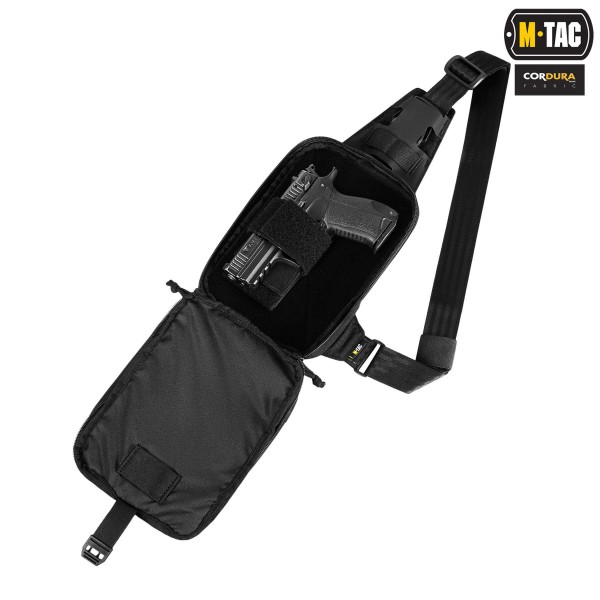 M-Tac сумка Sling Pistol Bag Hex з липучкою Black - 10506002 M-Tac сумка Sling Pistol Bag Hex з липучкою Black - 10506002