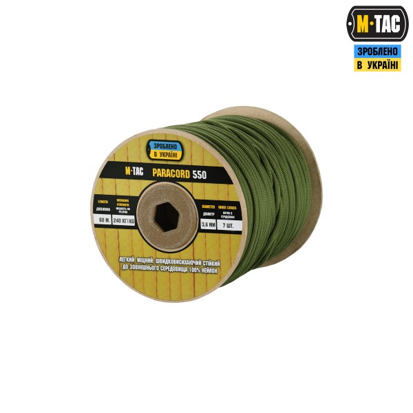 M-Tac паракорд 550 type III 60m Army Green - 10538104