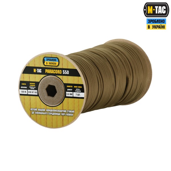 M-Tac паракорд 550 type III 100m Coyote - 10539005