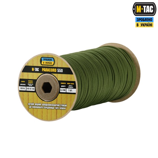 M-Tac паракорд 550 type III 100m Army Green - 10539104