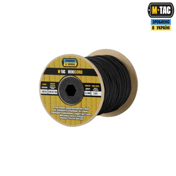 M-Tac паракорд Minicord 100m Black - 10541002