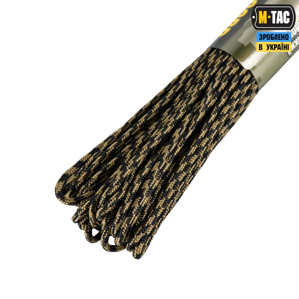 M-Tac паракорд Minicord Mil-Spec 15m Black/Coyote - 10546205