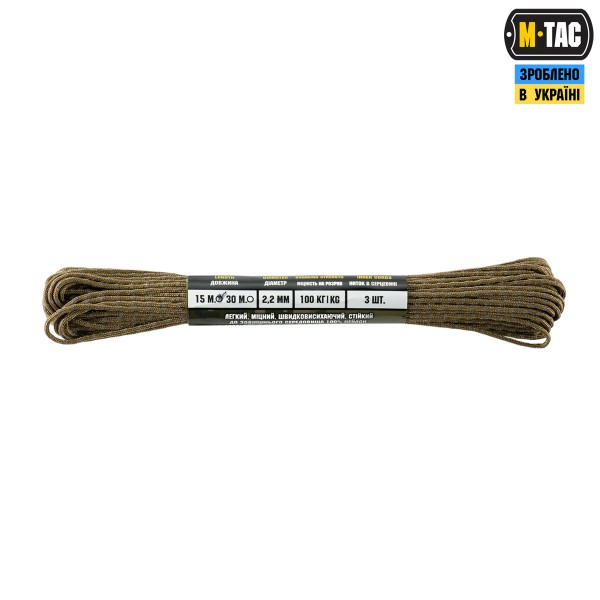 M-Tac паракорд Minicord Mil-Spec 15m Coyote Reflective - 10546599