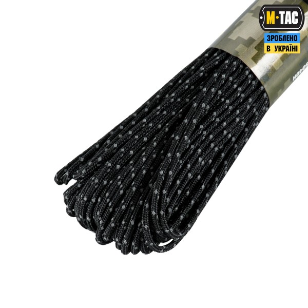 M-Tac паракорд Minicord Mil-Spec 30m Black Reflective - 10547299