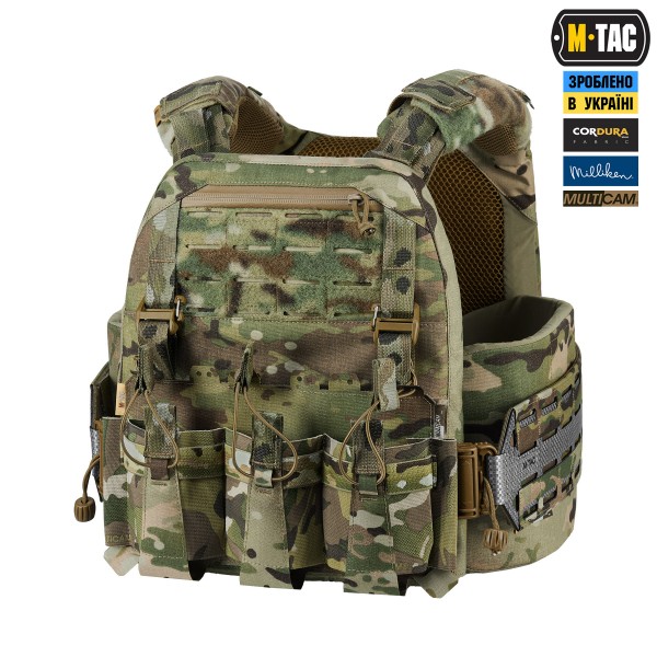 M-Tac плитоноска Cuirass Tiger Elite (розмір плити L) Multicam - 10578008-XL/2XL