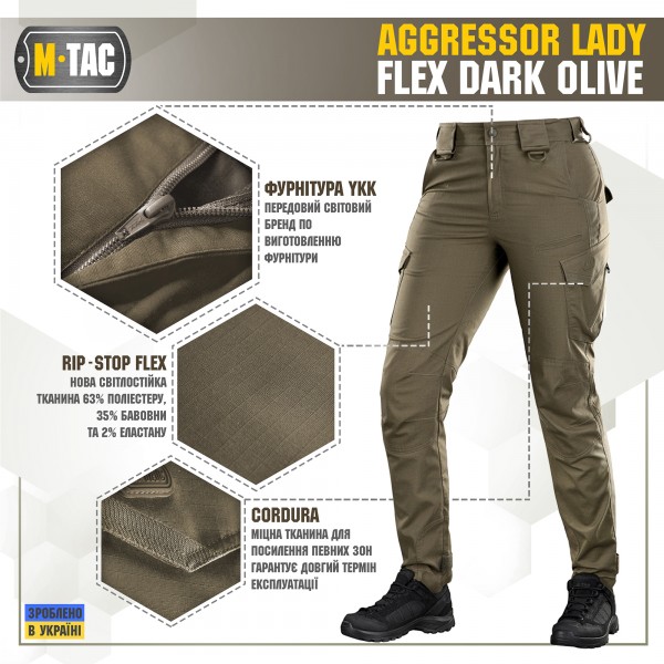 M-Tac штани Aggressor Lady Flex Dark Olive - 20069048 M-Tac штани Aggressor Lady Flex Dark Olive - 20069048