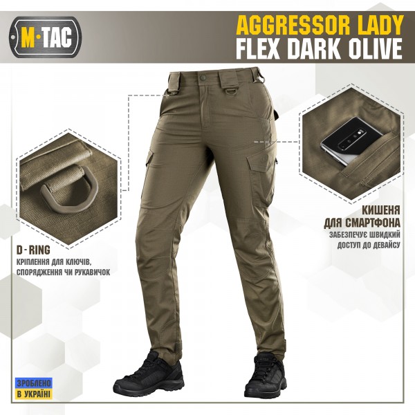 M-Tac штани Aggressor Lady Flex Dark Olive - 20069048 M-Tac штани Aggressor Lady Flex Dark Olive - 20069048