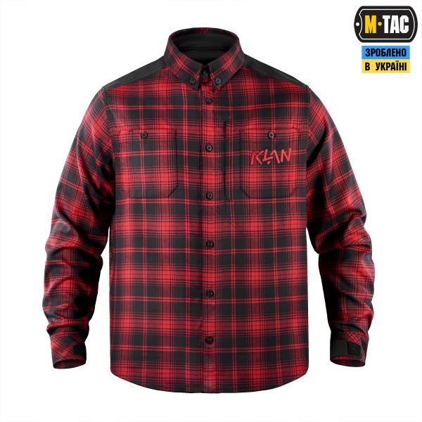 M-Tac сорочка Redneck Shirt KLAN Embroidery Red/Black - 20199033-M/R