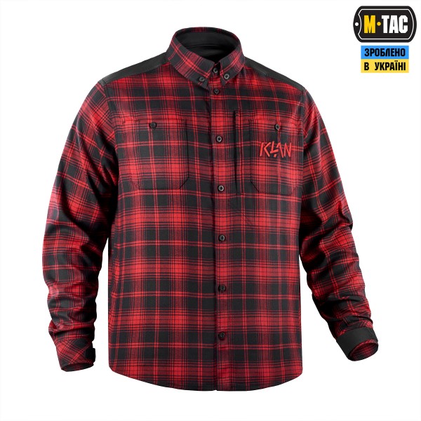 M-Tac сорочка Redneck Shirt KLAN Embroidery Red/Black - 20199033-M/R