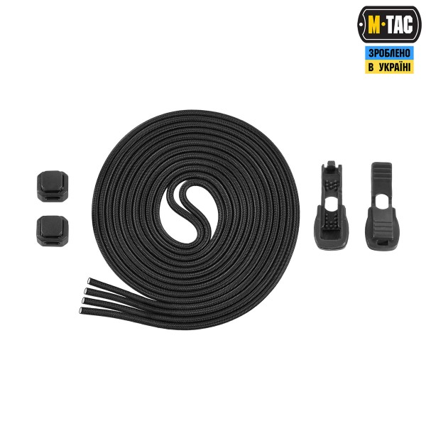 M-Tac шнурки Elastic Shoelaces Black 120 см - 30221002-120