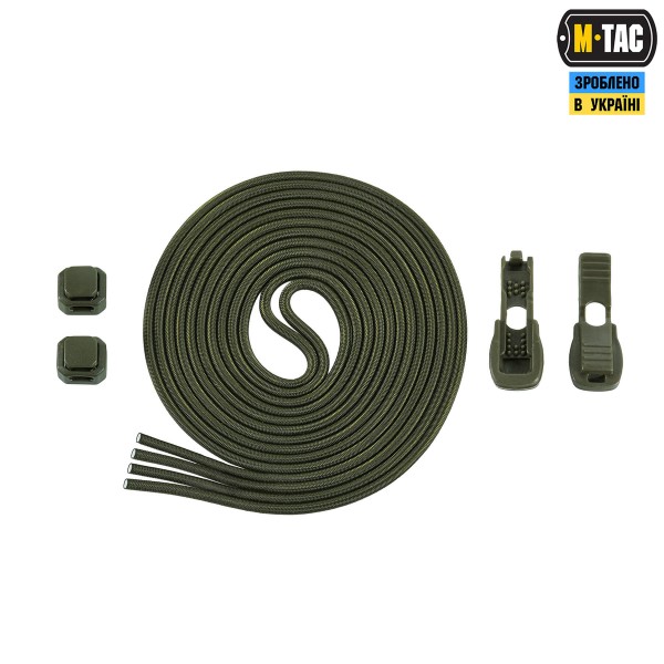M-Tac шнурки Elastic Shoelaces Ranger Green 120 см - 30221023-120
