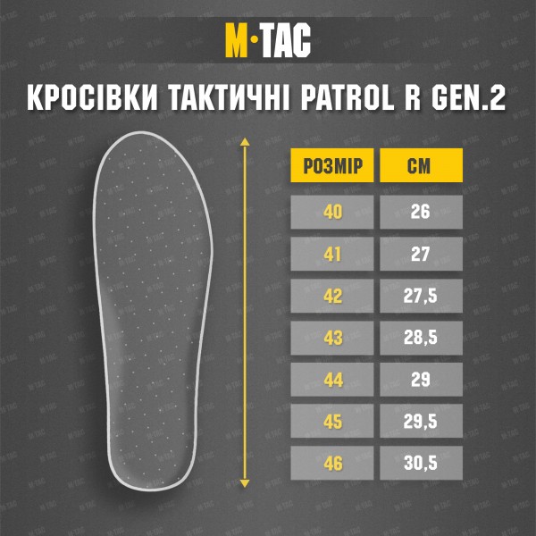 M-Tac кросівки тактичні Patrol R Gen. 2 Black - 30404002