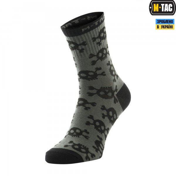 M-Tac шкарпетки легкі Mk.3 Pirate Skull Olive - 30903901-39