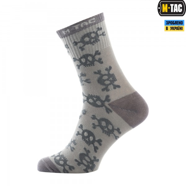 M-Tac шкарпетки легкі Mk.3 Pirate Skull Light Grey - 30903911-39 M-Tac шкарпетки легкі Mk.3 Pirate Skull Light Grey - 30903911-39