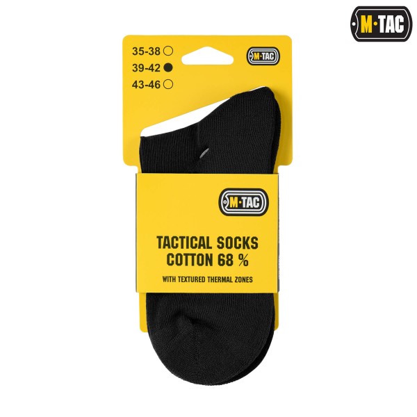 M-Tac шкарпетки Tactical Socks Cotton 68% Black - 30910002-35