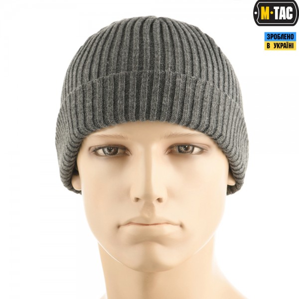 M-Tac шапка вязана 100% акрил Grey - 40544011 M-Tac шапка вязана 100% акрил Grey - 40544011