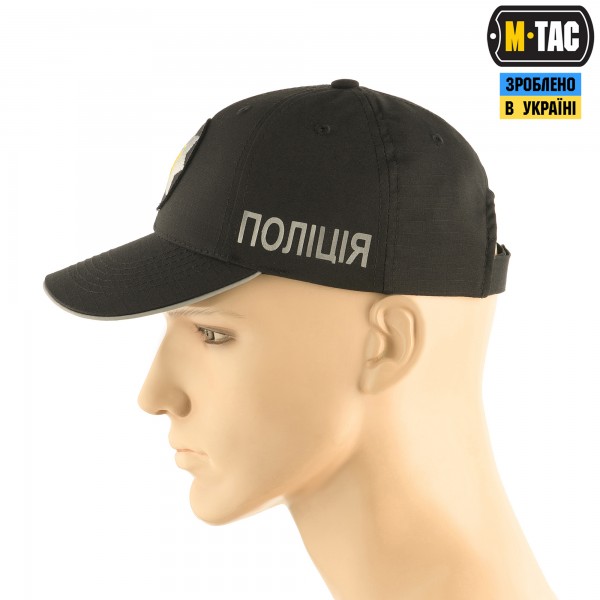 M-Tac бейсболка Поліція Elite Flex рип-стоп Black - 40559002 M-Tac бейсболка Поліція Elite Flex рип-стоп Black - 40559002