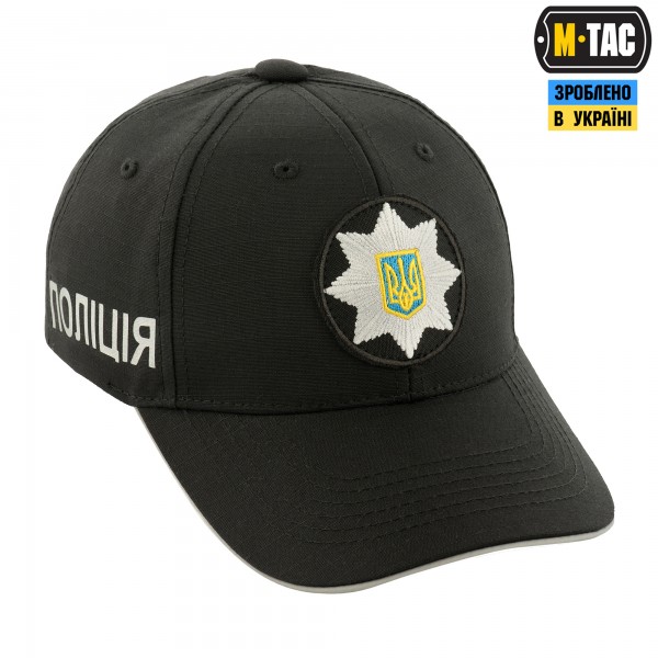 M-Tac бейсболка Поліція Elite Flex рип-стоп Black - 40559002 M-Tac бейсболка Поліція Elite Flex рип-стоп Black - 40559002