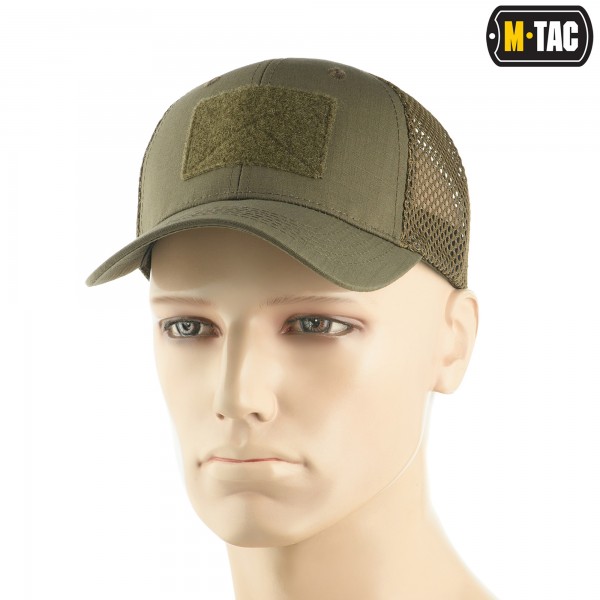M-Tac бейсболка з липучкою та сіткою Flex ріп-стоп Dark Olive - 40570048