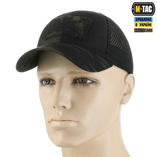 M-Tac бейсболка Elite тактическая с сеткой NYCO Extreme Multicam Black - 40602208