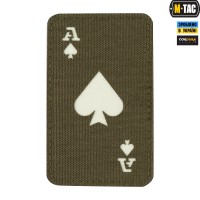 M-Tac нашивка Ace of Spades Laser Cut Ranger Green/світлонакопичувач